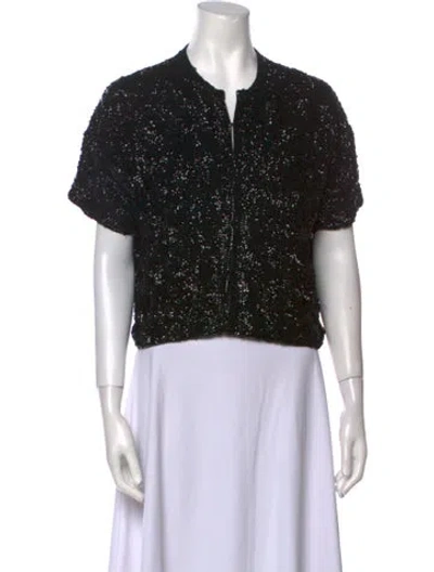 Pre-owned Vintage - Unbranded Vintage V-neck Blouse In Black