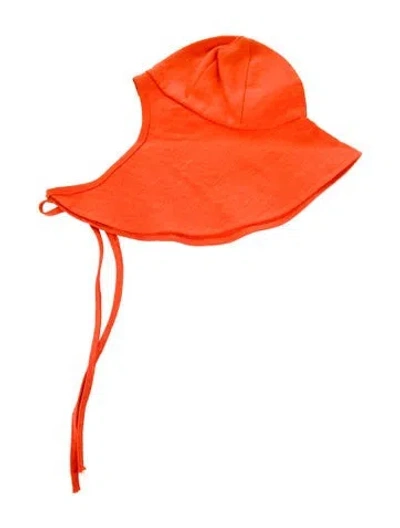 Pre-owned Vintage - Unbranded Wide Brim Sun Hat In Orange
