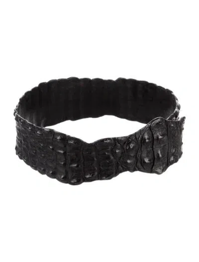 Pre-owned Vintage - Unbranded Wide Leather Waist Belt In Black