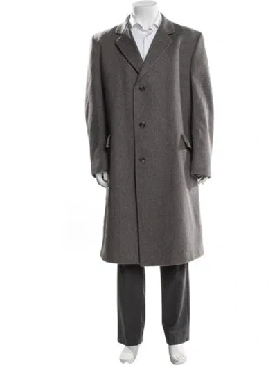 Pre-owned Vintage - Unbranded Wool Overcoat In Gray