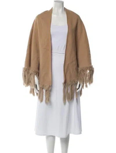 Pre-owned Vintage - Unbranded Wool Shawl In Neutral