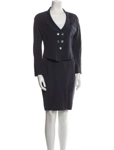 Pre-owned Vintage - Unbranded Wool Skirt Suit In Gray