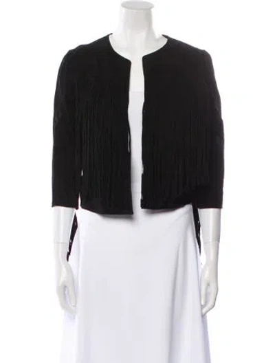 Pre-owned Vintage - Unbranded Wool Striped Evening Jacket In Black