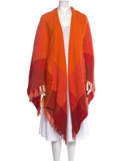 Pre-owned Vintage - Unbranded Wool Striped Sweater In Orange