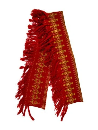 Pre-owned Vintage - Unbranded Wool Vintage Scarf In Red