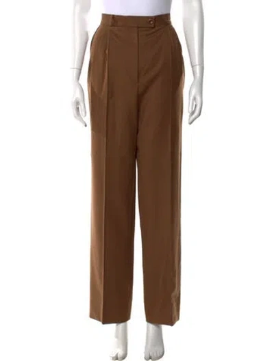 Pre-owned Vintage - Unbranded Wool Wide Leg Pants In Brown