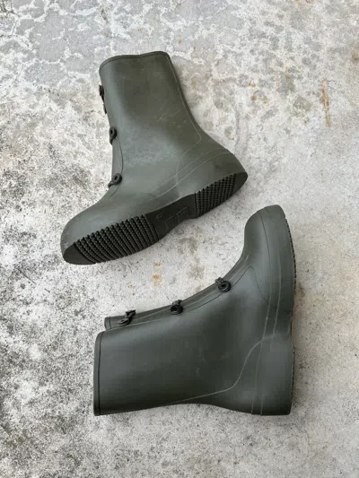 Pre-owned Vintage Us Army Rubber Bunny Snow Tractor Military Overboot Yeezy In Black
