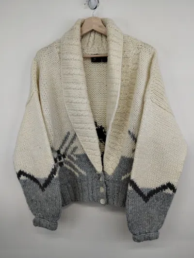 Pre-owned Vintage Vingate 90's Liz Sport Knit Cardigan In White