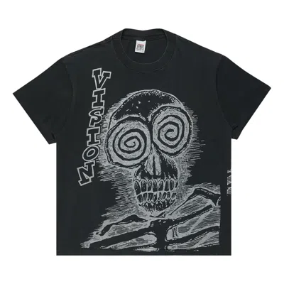 Pre-owned Vintage Vision Street Wear Skull And Bones T-shirt 'black' | Men's Size Xl