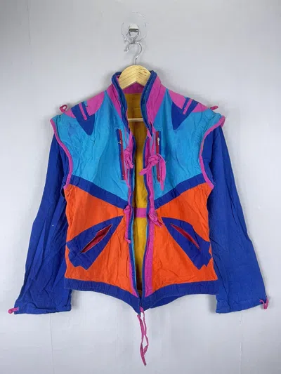 Pre-owned Vintage Vtg Colorful Design Multipocket Jacket In Mix