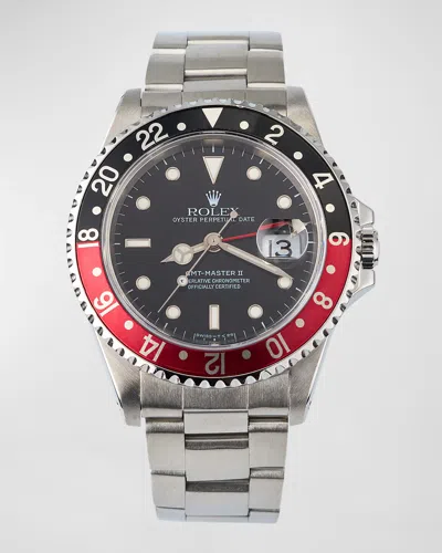 Vintage Watches Rolex Oyster Perpetual Gmt-master Ii 40mm Vintage 1997 Watch In Stainless Steel