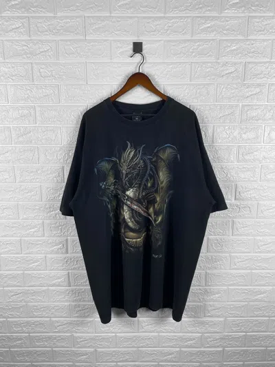 Pre-owned Vintage Wild Dragon Basilisk T Shirt In Black