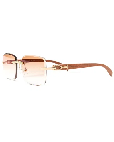 Vintage Wood Collection Unisex 58mm Sunglasses In Gold