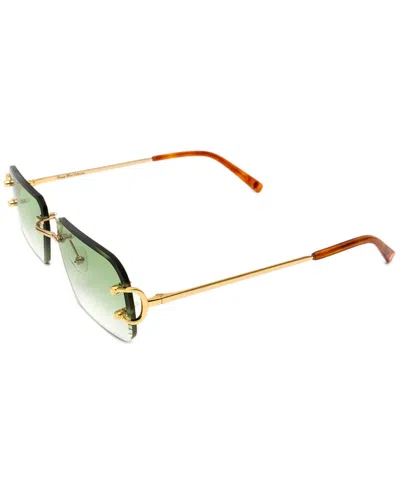Vintage Wood Collection Unisex Classic C 57mm Sunglasses In Gold