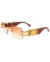 Shop Vintage Wood Collection Unisex Collector 61mm Sunglasses In Gold