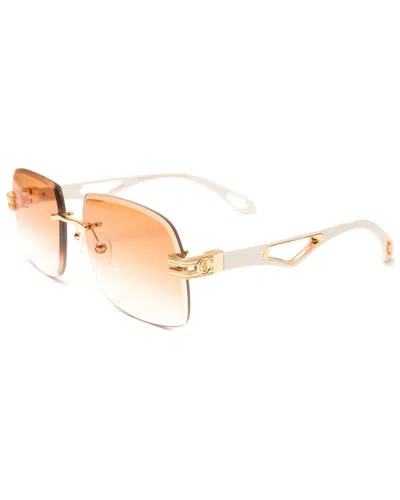 Vintage Wood Collection Unisex Infamous 61mm Sunglasses In Gold