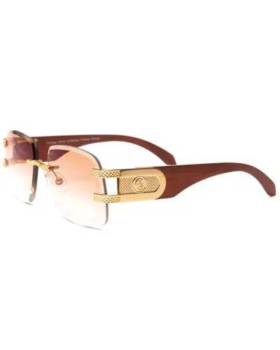 Vintage Wood Collection Unisex Legend 60mm Sunglasses In Gold