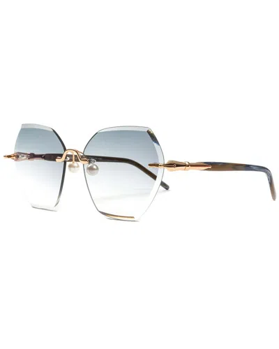 Vintage Wood Collection Unisex Pearl 60mm Sunglasses In Gold