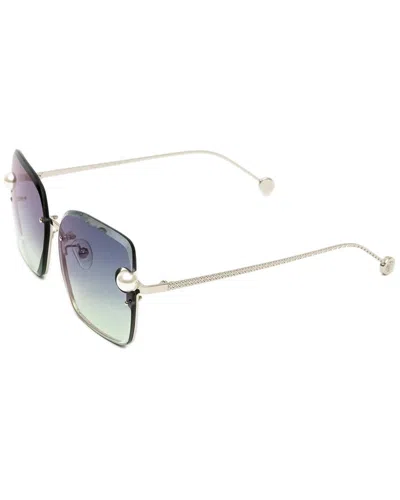 Vintage Wood Collection Unisex Pearl 60mm Sunglasses In Silver