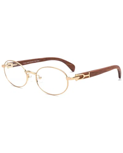 Vintage Wood Collection Unisex Vintage 52mm Optical Frames In Gold