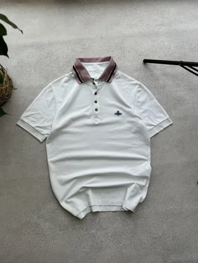 Pre-owned Vintage X Vivienne Westwood Vintage Vivienne Westwood Classic Polo Shirt In White