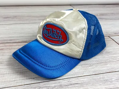 Pre-owned Vintage X Von Dutch Vintage Cap 90's In Blue/white