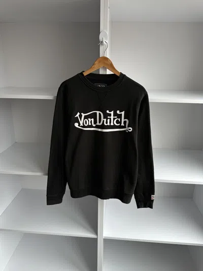 Pre-owned Vintage X Von Dutch Vintage Von Dutch Big Logo Japanese Sweatshirt In Black