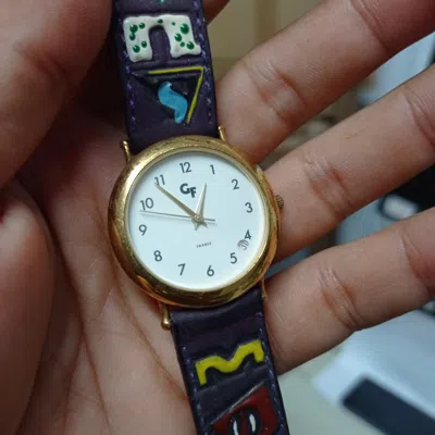 Pre-owned Vintage X Watch Retro Vintage Watch By Gf France (japan Engine Watch) In Multicolor