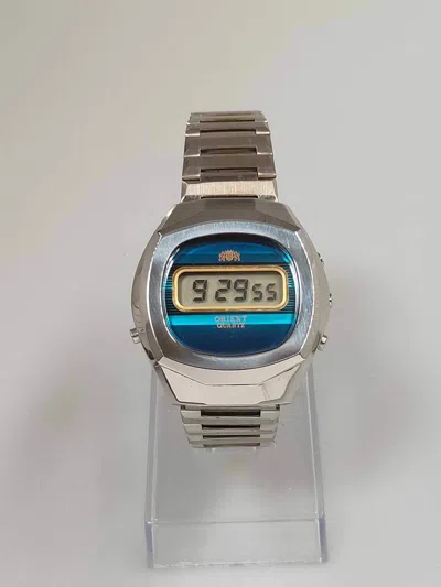 Pre-owned Vintage X Watch Vintage Orient It 641104-40 Japan Digital Men's Watch In Blue