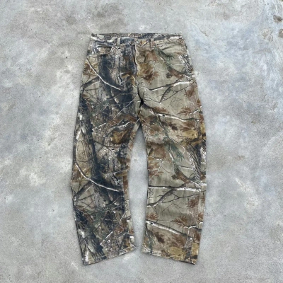 Pre-owned Vintage X Wrangler Crazy Essential Camo Realtree Pants