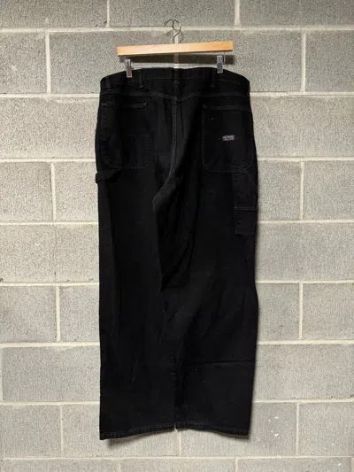 Pre-owned Vintage X Wrangler Vintage Y2k Baggy Black Wrangler Denim Carpenter Jeans 40