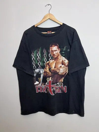 Pre-owned Vintage X Wwe 00s Randy Orton Rko Wwe Vintage T-shirt Wrestling Y2k In Black