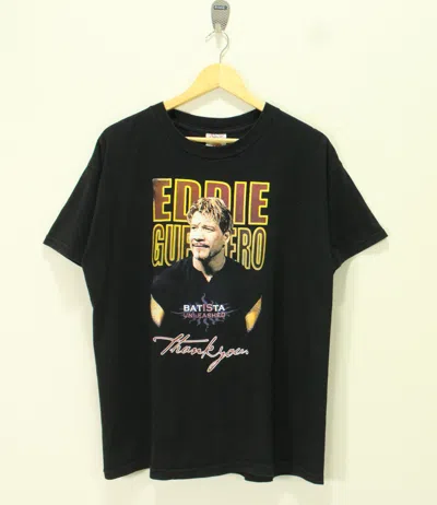 Pre-owned Vintage X Wwe Vintage Eddie Guerrero T Shirt Batista Unleashed In Black