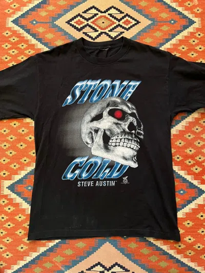 Pre-owned Vintage X Wwe Vintage Stone Cold Steve Austin Shirt 1998 In Black