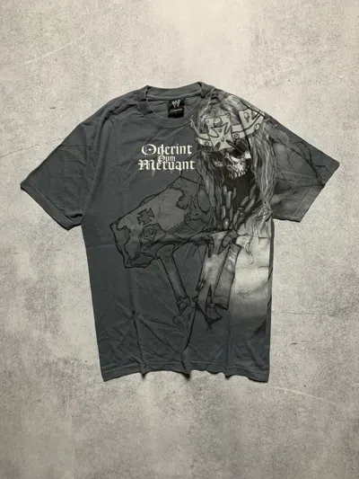 Pre-owned Vintage X Wwe Vintage Triple H Affliction Wwe Oderint Dum Muteant T Shirt In Grey