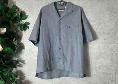 Pre-owned Vintage X Ysl Pour Homme Vintage Yvessaintlaurent Ysl Pour Homme Button Up Shirt In Gray Metalic