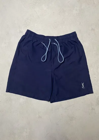 Pre-owned Vintage X Yves Saint Laurent Vintage Ysl Yves Saint Laurent Shorts In Dark Blue