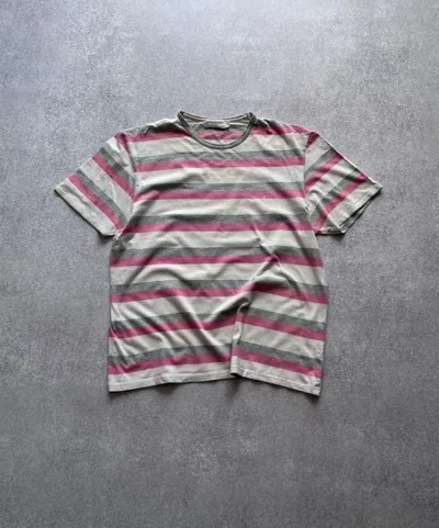 Pre-owned Vintage X Yves Saint Laurent Vintage Ysl Yves Saint Laurent Striped T-shirt Y2k L