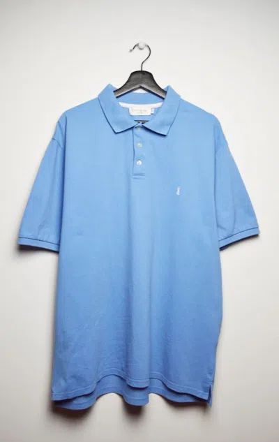 Pre-owned Vintage X Yves Saint Laurent Ysl Vintage Polo Colar Shirt In Blue
