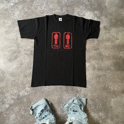 Pre-owned Vintage Y2k Adult “ Me Big Penis You Small “ Funny Buytee In Black