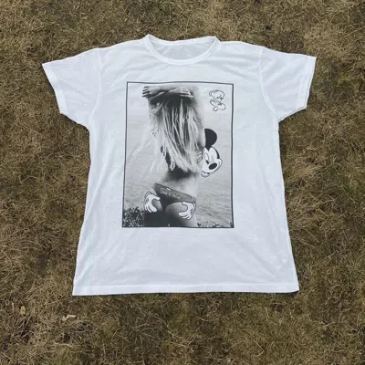 Pre-owned Vintage Y2k Adult “ Sexy Girl Porno Mouse “ Buymypiece Tee In White