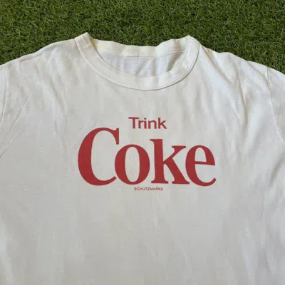 Pre-owned Vintage Y2k Adult Tee Coke Drugs Grail Humor M In White