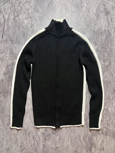 Pre-owned Vintage Y2k Archival Japan Ribbed Fisherman Style Knit Sweater In Black