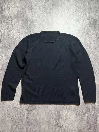 Pre-owned Vintage Y2k Archival Pastel Ribbed Margiela Japan Style Knit Sweater In Blue