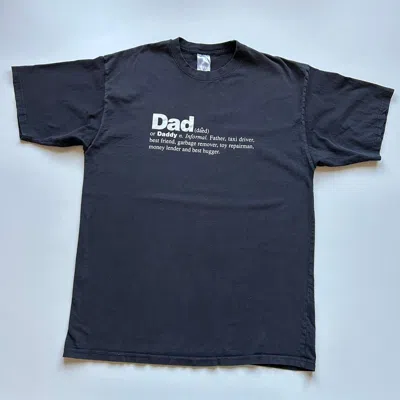 Pre-owned Vintage Y2k Dad Definition Father T Shirt Xl Sun Faded Black