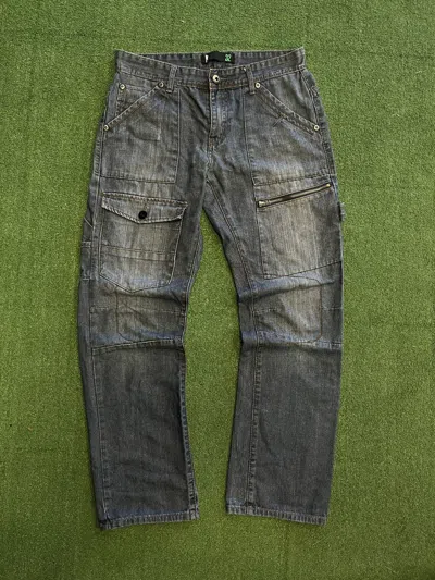 Pre-owned Vintage Y2k Multi Pocket Workwear Denim Pants