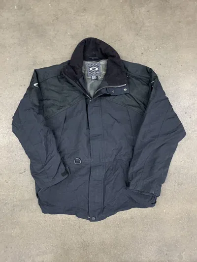 Pre-owned Vintage Y2k Oakley Research Parka Jacket In Black