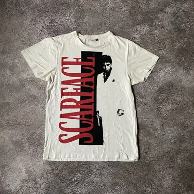 Pre-owned Vintage Y2k Tee Scarface Face Blood Dead Creepy M In White