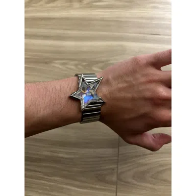 Pre-owned Vintage Ya2a - Crystal Star Watch Bracelet In Silver