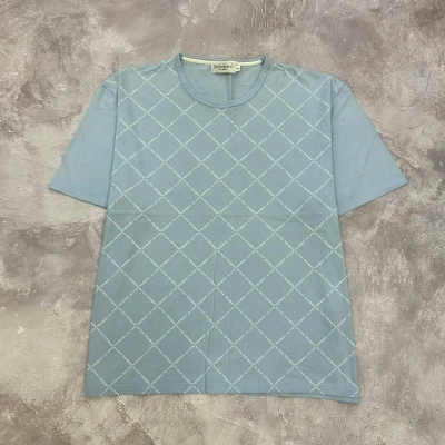 Pre-owned Vintage Yves Saint Laurent Checkered T-shirt In White
